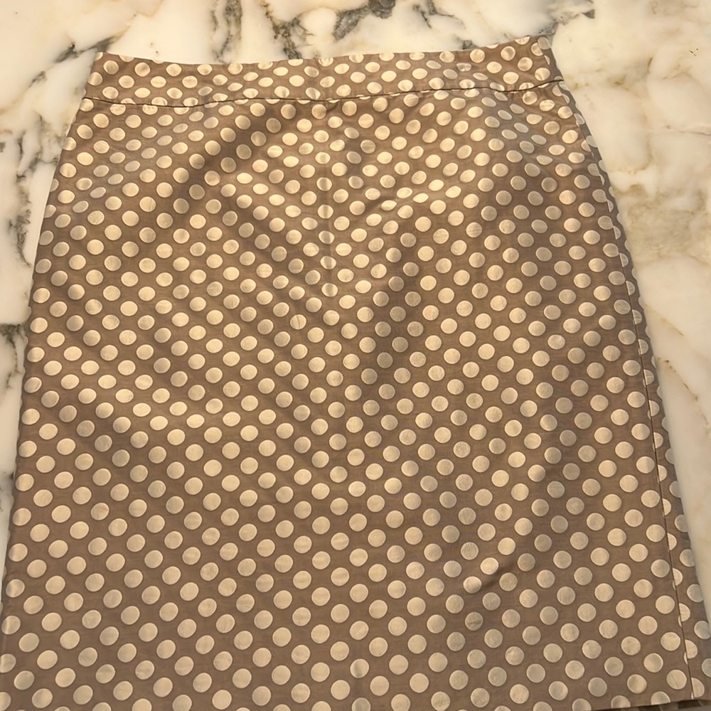 J Crew shimmer dot pencil skirt